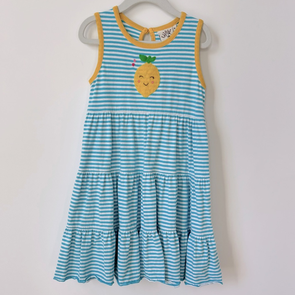 Luigi kids Lemon Appliqué Dress